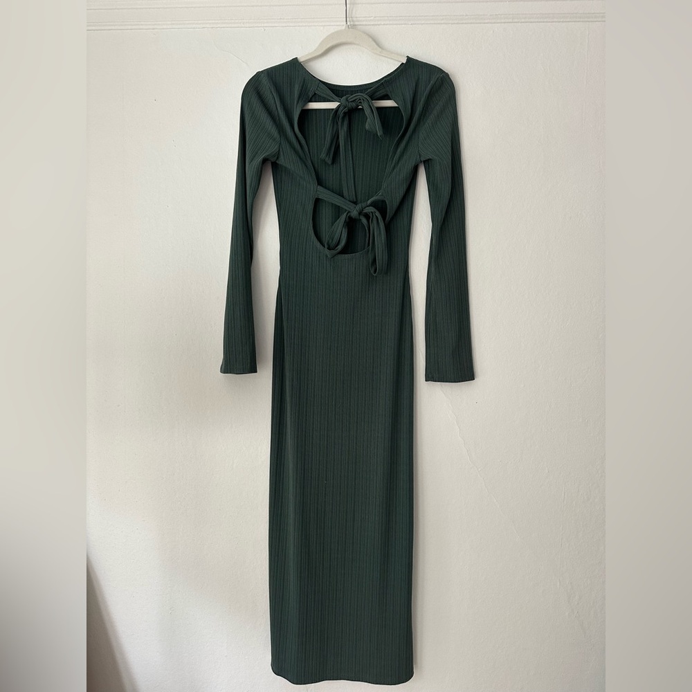 Reformation Long Sleeve Bow Dress